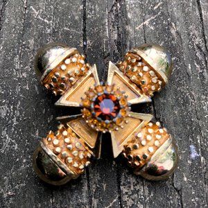 Benedict NY Vintage Maltese Cross Brooch